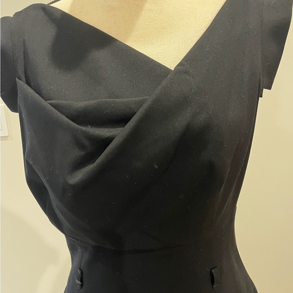 Black Halo One Shoulder Black Dress